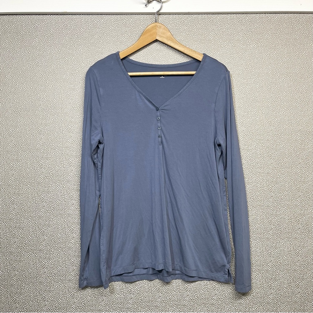 M Duluth Trading Company Women’s Dang Soft Henley Long Sleeve